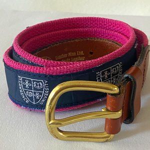 St. Lawrence Unversity Pink Leather Belt